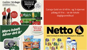 Canaja Gold vin til 49 kr. og 3-stjernet pålæg til 9 kr. - se de lokale dagligvaretilbud