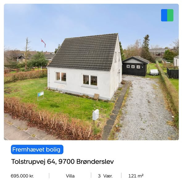 Nybolig Brønderslev & Vrå præsenterer 121 kvm villa med anneks på Tolstrupvej
