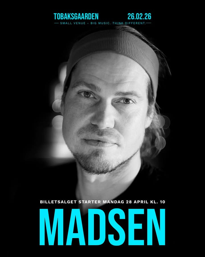 Tobaksgaarden annoncerer udsolgte koncerter og ny forårsturné med Rasmus Madsen