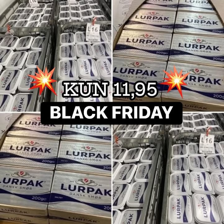 Spar Nørrebro Hjørring tilbyder Lurpak smør til Black Friday pris