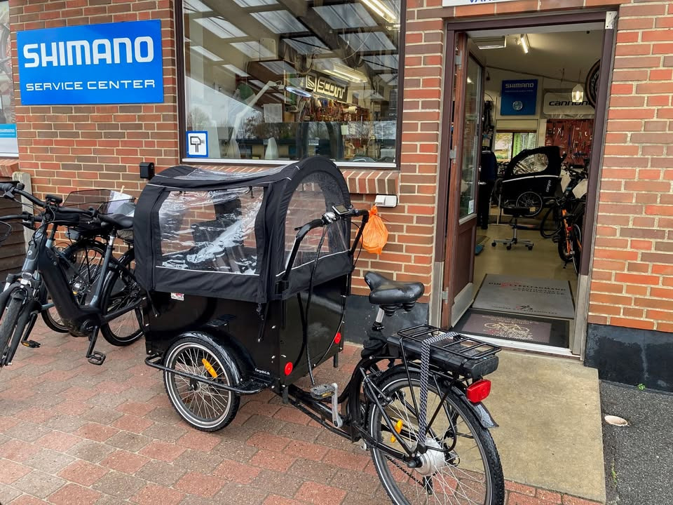 Per P. Cykler tilbyder eftersyn af familiens ladcykel i Snejbjerg