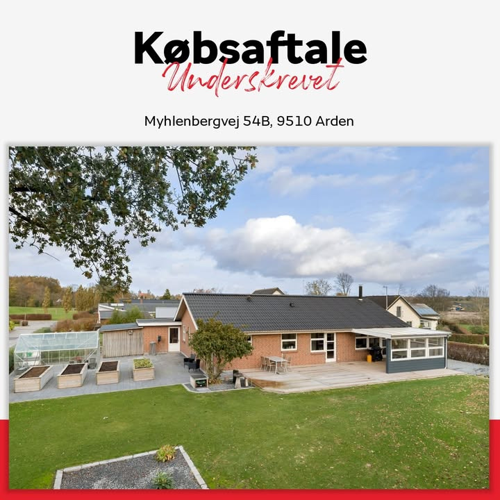 Home Hobro fejrer underskrevet købsaftale på Myhlenbergvej 54B i Arden
