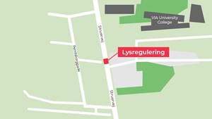 Trafikændringer på Struervej i Holstebro i starten af marts på grund af vandledningsarbejde