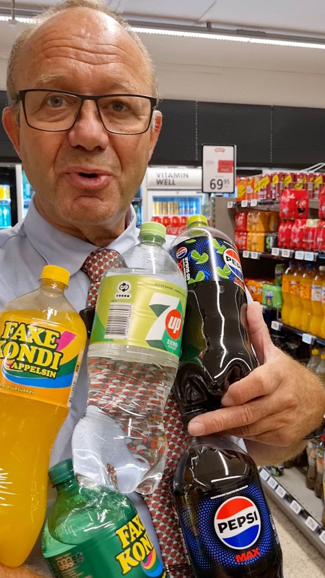 Meny Klarup tilbyder Pepsi eller Faxe Kondi til kun 9,95 kr.