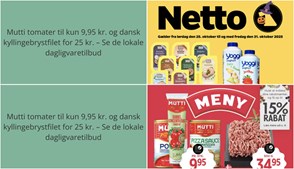 Mutti tomater til kun 9,95 kr. og dansk kyllingebrystfilet for 25 kr. – Se de lokale dagligvaretilbud