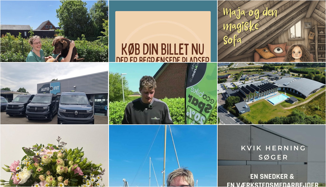 Nyt fra Cykelkram ApS, KVIK KØKKENCENTER HERNING, Dyrehospitalet Heden ApS og 6 andre