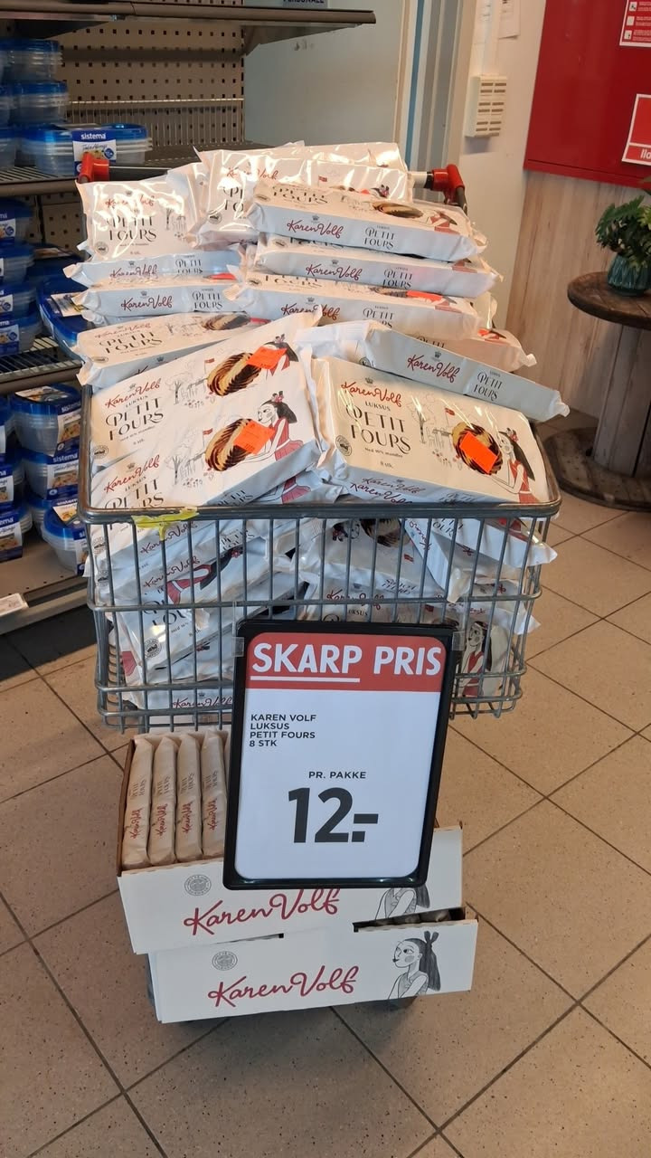 Meny Als tilbyder Karen Volf Luksus Petit Fours til 12 kr. pr. pakke