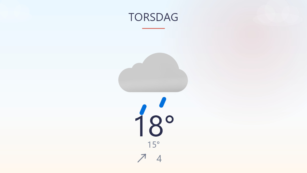 Lun dag med en lille våd hage
