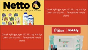Dansk kyllingebryst til 25 kr. og Hardys Crest vin til 35 kr. - fantastiske lokale tilbud