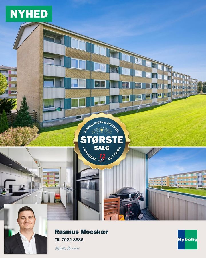 Nybolig Bjørn & Ankersen præsenterer moderniseret lejlighed i Randers klar til indflytning