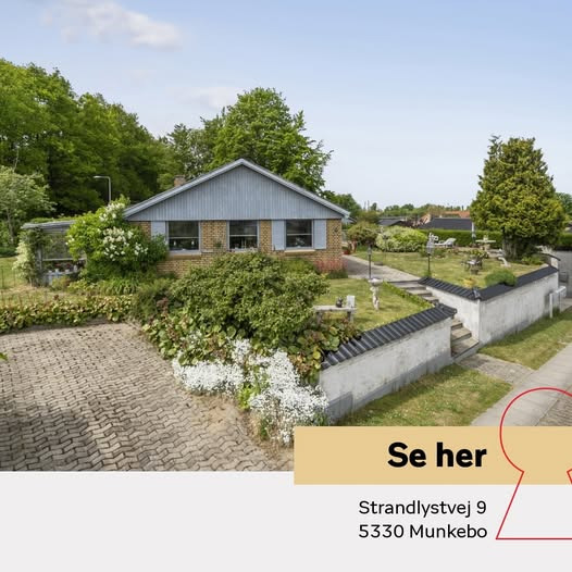 Stor familievilla til salg på Strandlystvej i Munkebo