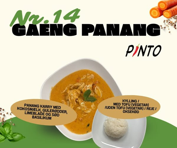 Pinto Thai Take Away fremhæver Gaeng Panang som takeaway