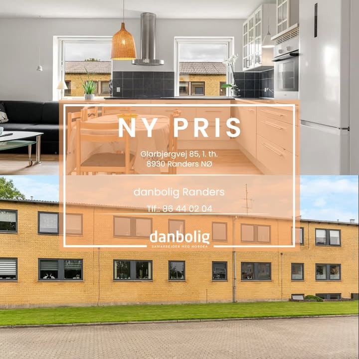 Danbolig Randers annoncerer ny pris på lejlighed i Randers NØ