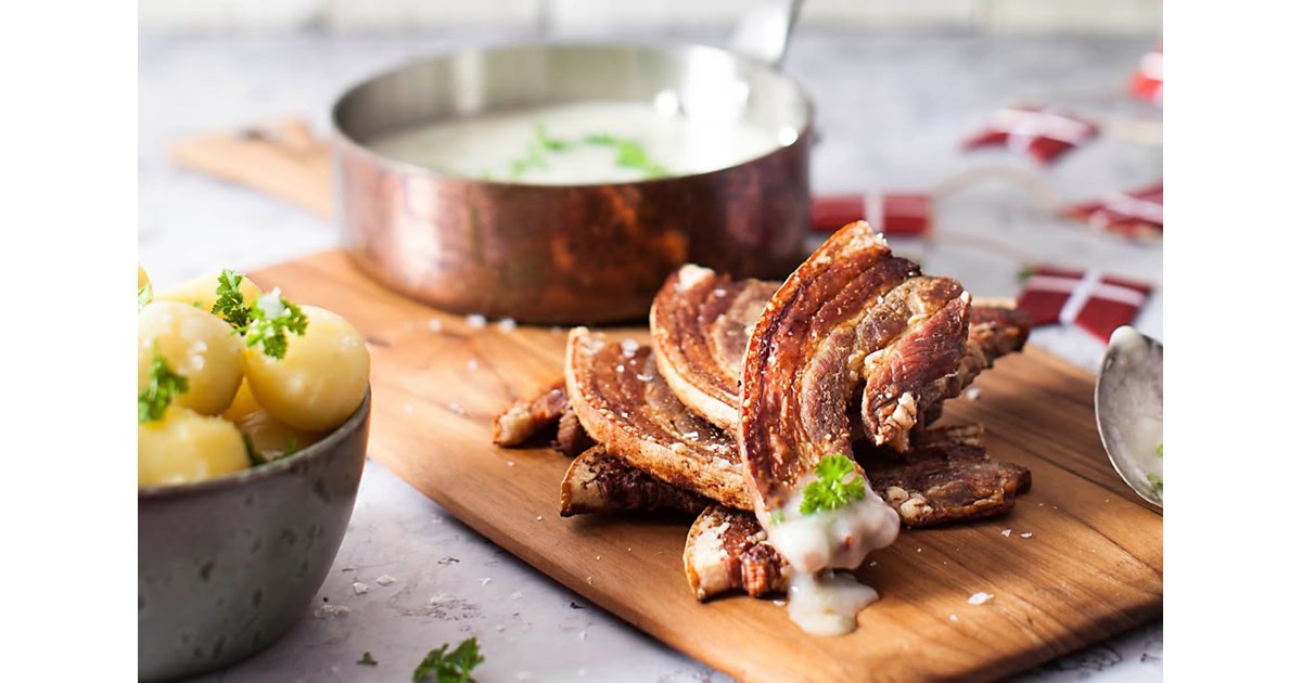 Stegt flæsk med persillesovs hos Frederiksberg Kødforsyning v/Christian ...