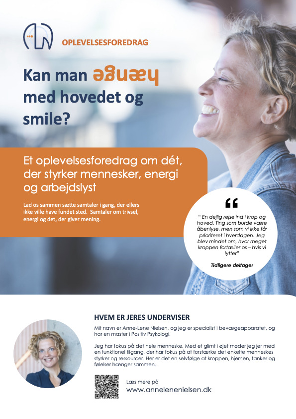 Oplevelsesforedrag i Hvilsager Forsamlingshus: Styrk trivsel og energi