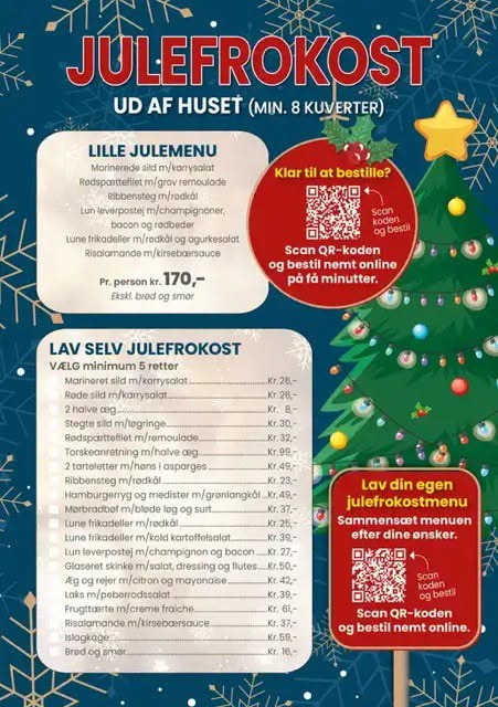 Thy Mad & Fest tilbyder julefrokost ud af huset, hvor I selv kan sammensætte menuen