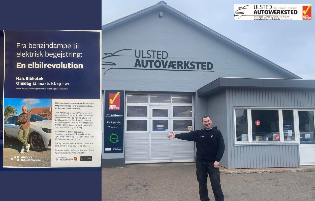 Ulsted Autoværksted inviterer til elbilforedrag på Hals Bibliotek