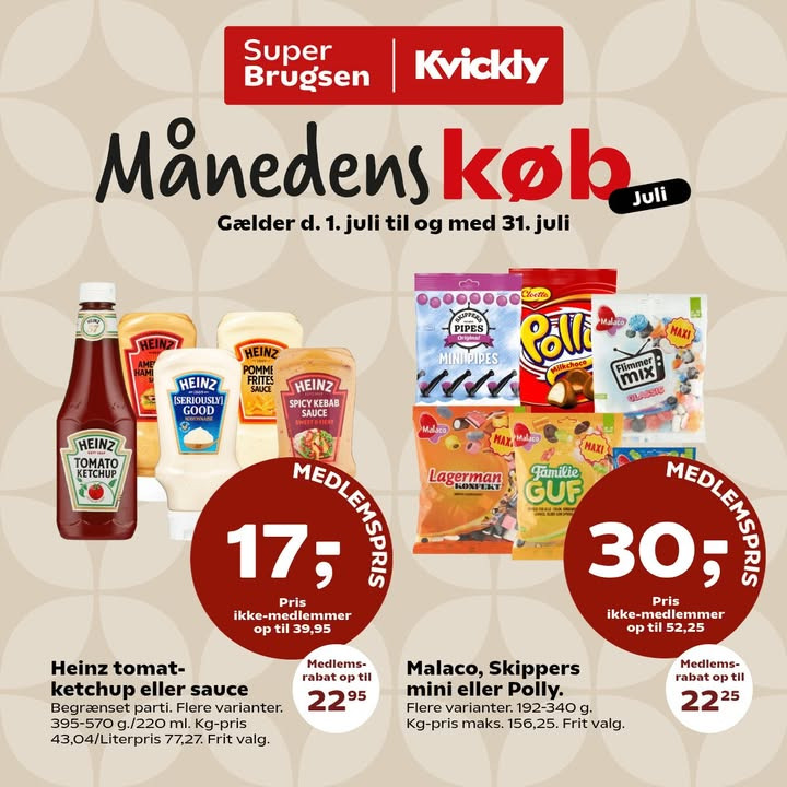 SuperBrugsen Hammerum tilbyder medlemspriser til Coop-medlemmer i juli