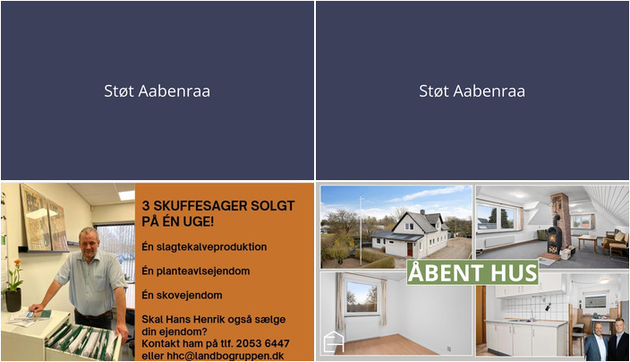 Nyt fra EJENHOLM BOLIG & ERHVERV og LANDBOGRUPPEN SØNDERJYSK