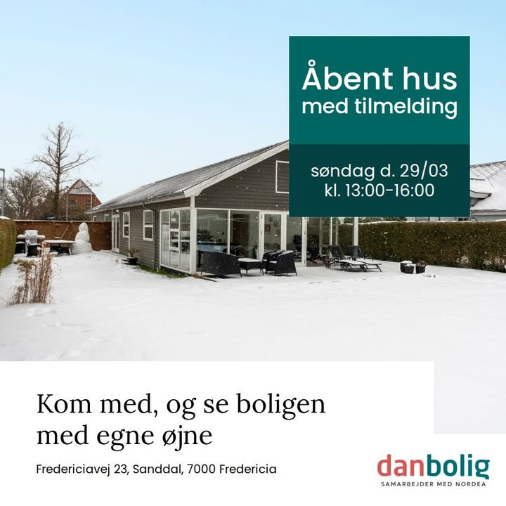 Danbolig Fredericia inviterer til åbent hus på Fredericiavej