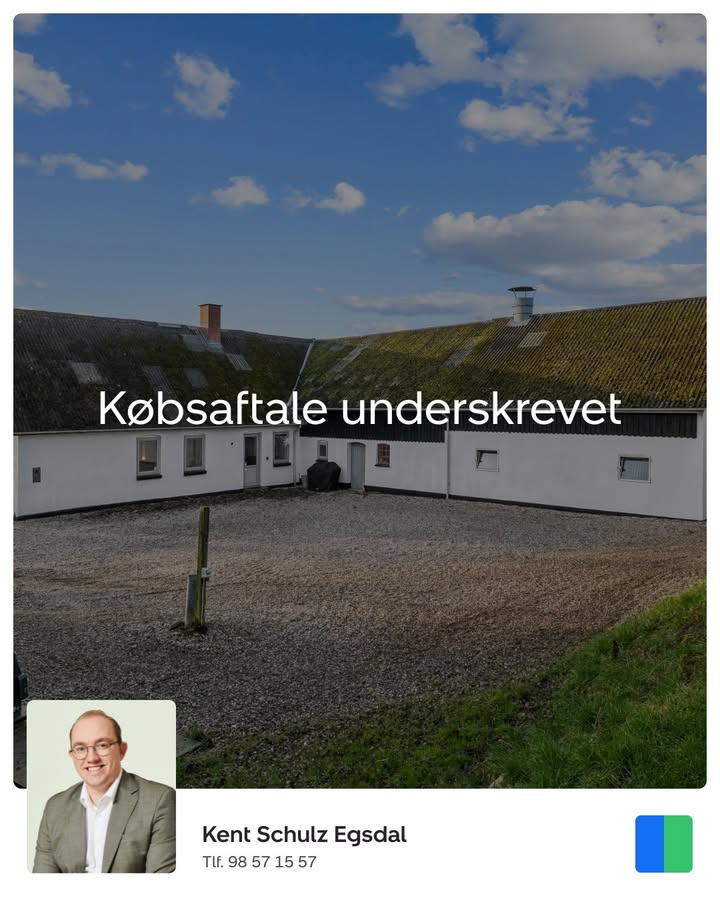 Nybolig Hadsund melder købsaftalen underskrevet på Korupvej 35