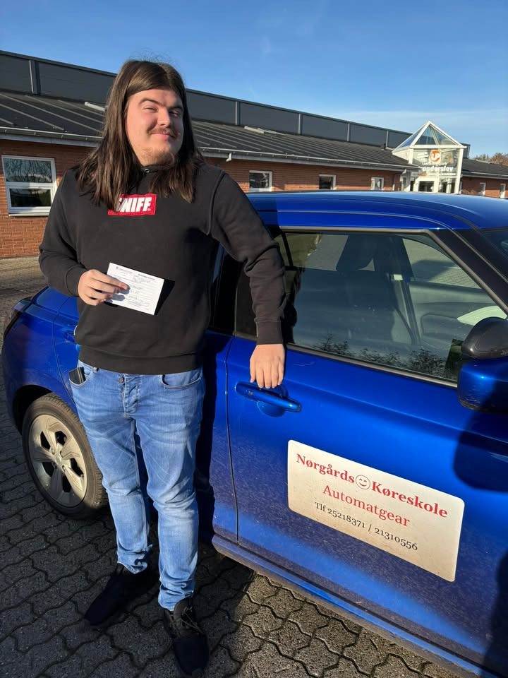 Ny bestået elev hos Nørgaards Køreskole: Tillykke til Nicklas Von Barner