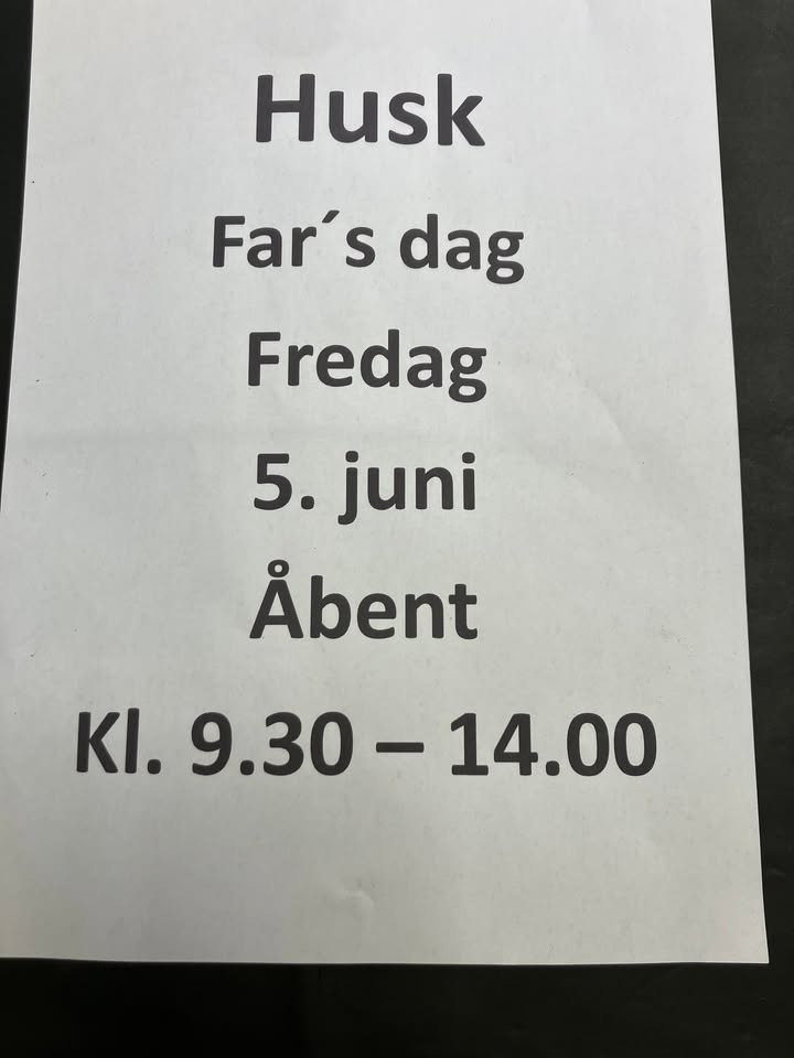 Guldblomsten holder åbent på Far’s dag fra 9.30 til 14.00