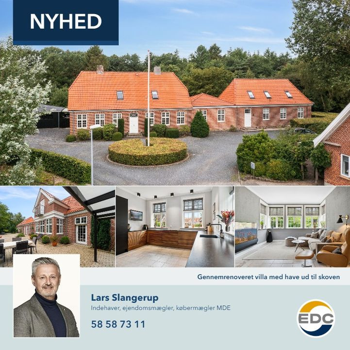 Historisk stationsbygning i Glejbjerg til salg hos EDC Vejen