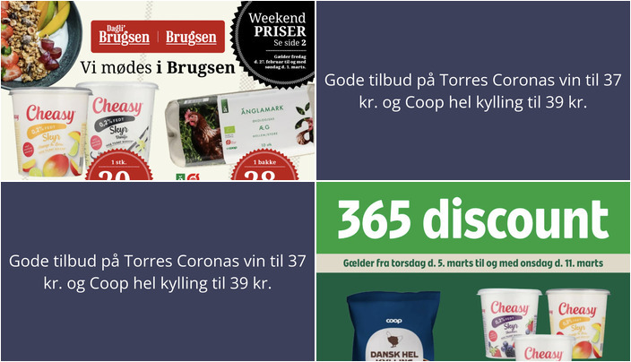 Gode tilbud på Torres Coronas vin til 37 kr. og Coop hel kylling til 39 kr.