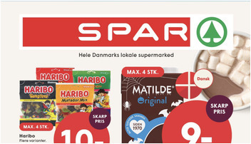Haribo slik til kun 10 kr. og Magnum is til 25 kr. hos Spar