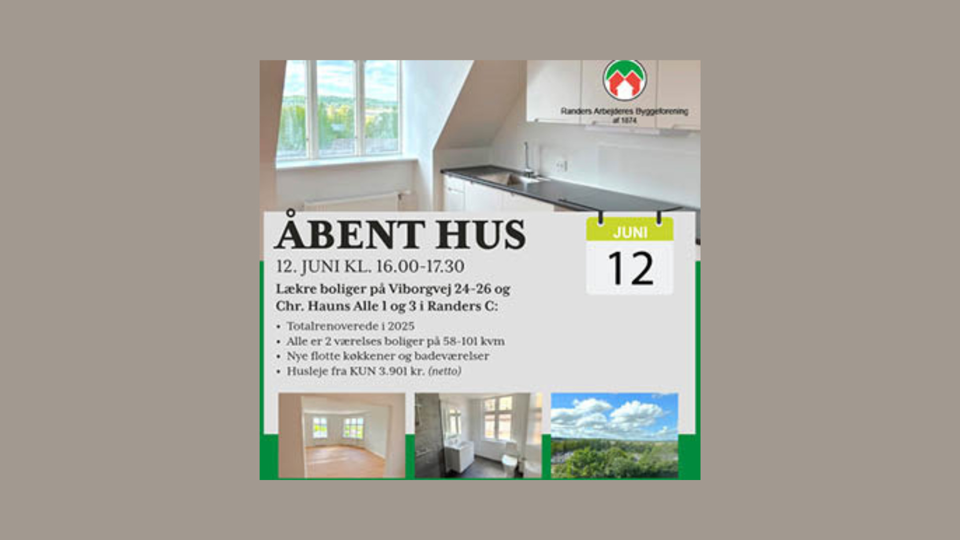 ÅBENT HUS: Nyrenoverede boliger i Randers C