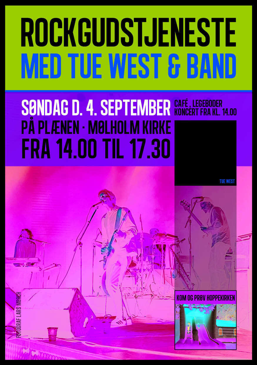 Kom til rockgudstjeneste med Tue West & Band