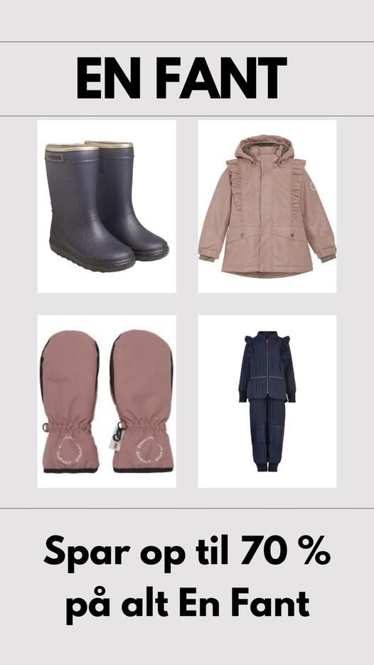 THY OUTDOOR tilbyder op til 70 % rabat på En Fant børnetøj