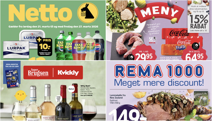 Lurpak smør til kun 10 kr. og vin fra Why Not? til 40 kr. - se de skarpe lokale tilbud