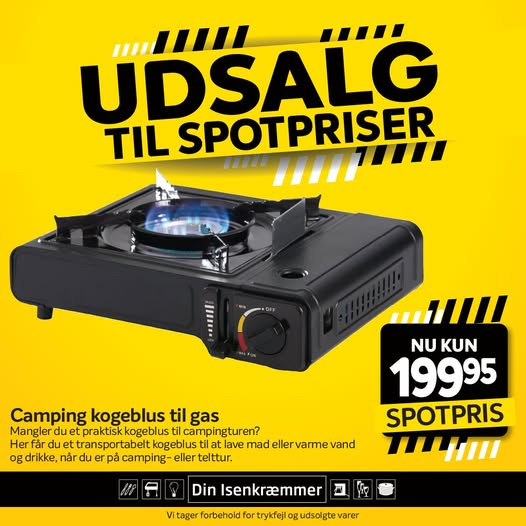 Fredericia Isenkram tilbyder camping-kogeblus til spotpris