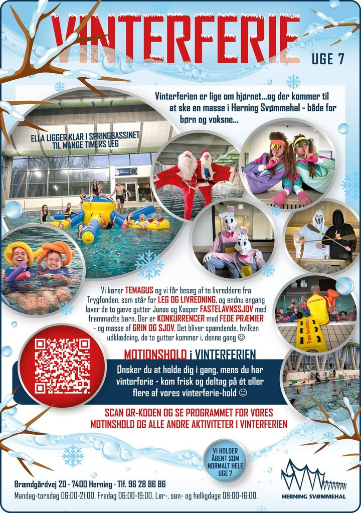 Herning Svømmehal lover spændende vinterferieprogram