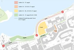 Afspærring af veje og parkeringspladser i forbindelse med ”Sommer på Søvej”