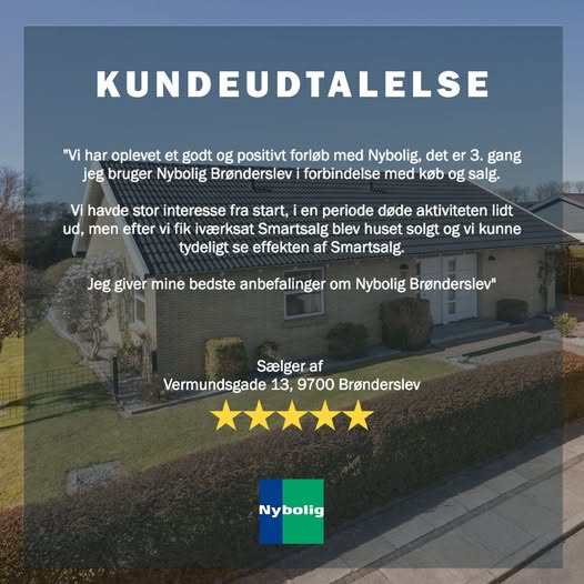 Nybolig Brønderslev & Vrå glæder sig over hver eneste vellykkede bolighandel