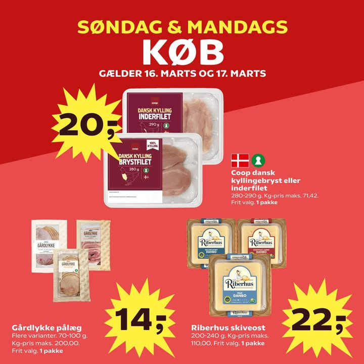 SuperBrugsen Dronninglund inviterer til søndags- og mandagskøb