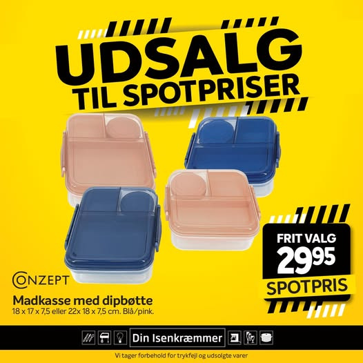 Fredericia Isenkram præsenterer Conzept madkasser til spotpris i ny tilbudsavis