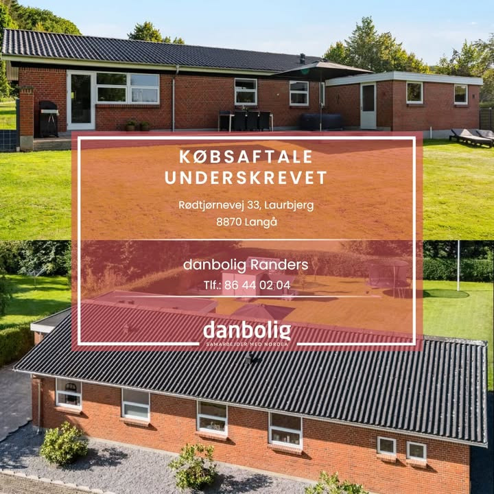 Danbolig Randers underskriver købsaftale på Rødtjørnevej 33 i Laurbjerg