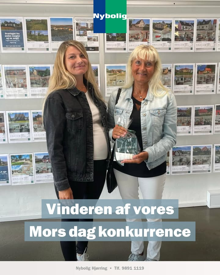 Nybolig Hjørring v/Morten Hove fejrer hjertevarm Mors dag-overraskelse i butikken