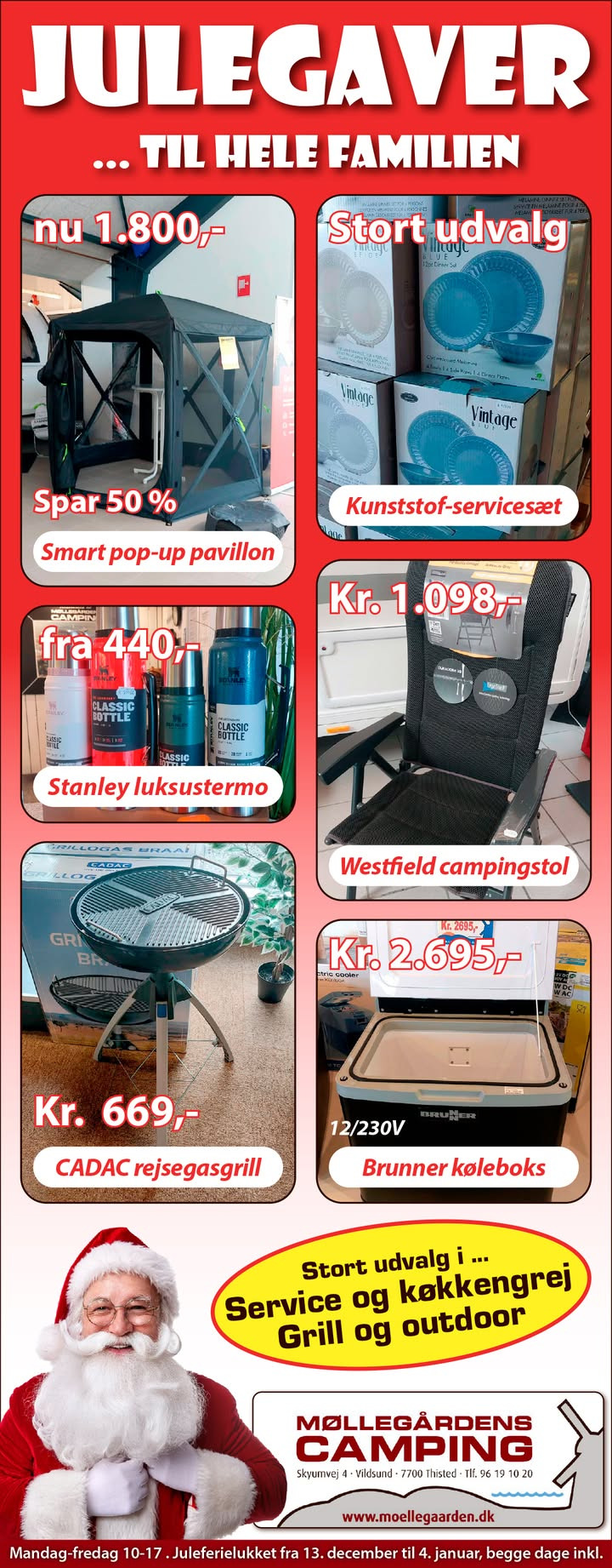 Køb campistens julegave hos Møllegårdens Camping inden ferielukket