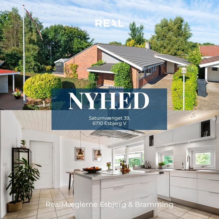 RealMæglerne Esbjerg og Bramming præsenterer arkitekttegnet villa i Sønderris til salg