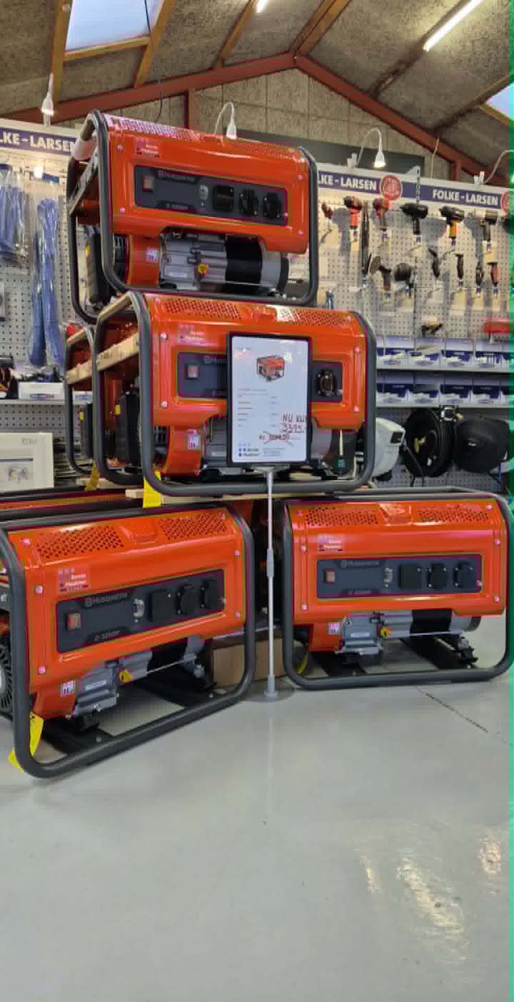 Bonde Maskiner annoncerer nedsat pris på Husqvarna G3200P generator