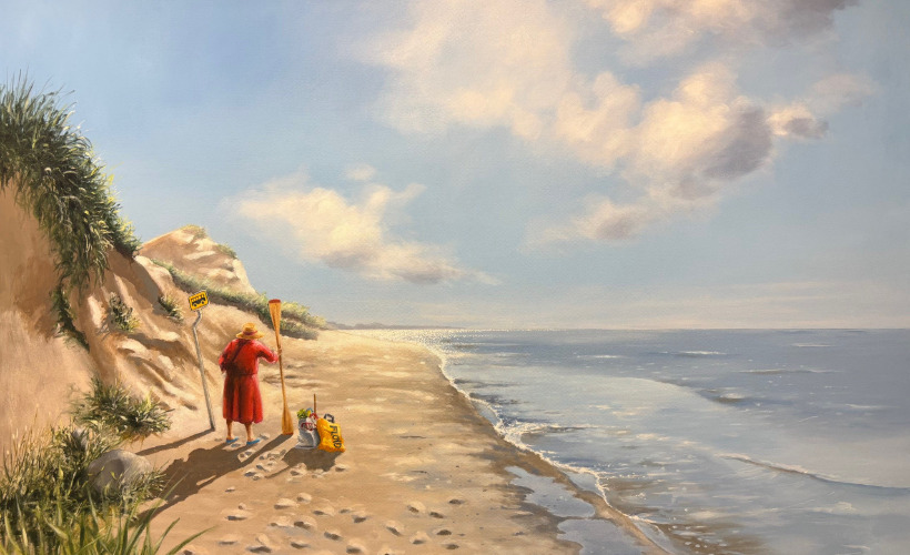 Kunstudstilling i Luddes Hus: Humoristiske malerier og spændende keramik