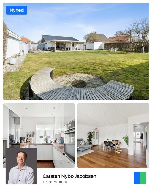 Nybolig Hvidovre - Alexander Holm ApS præsenterer étplansvilla med solrig have i Hvidovre