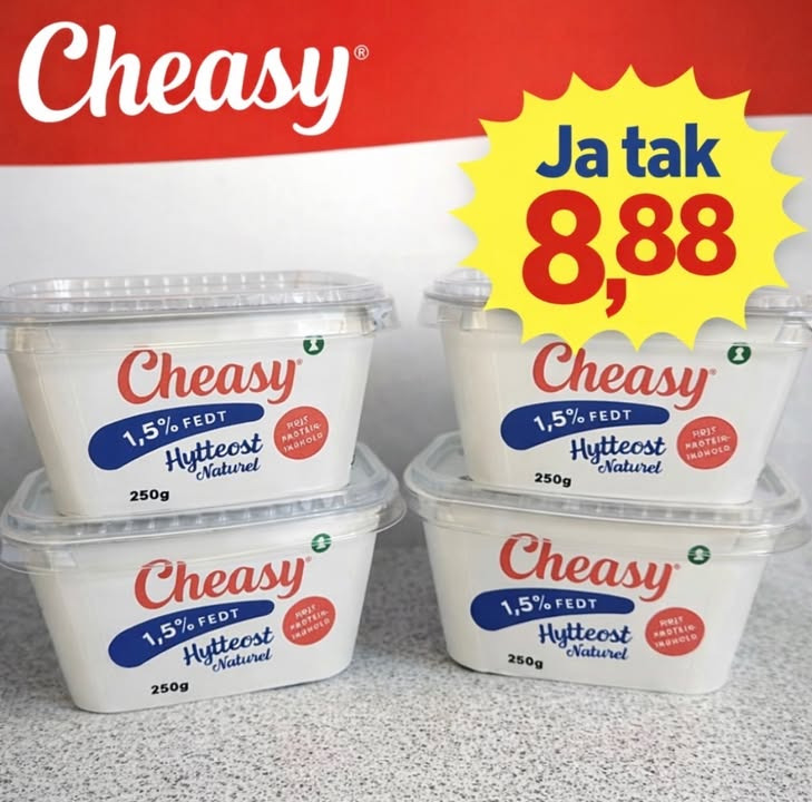 Meny Hobro tilbyder Cheasy hytteost til halv pris – bestil ved at kommentere