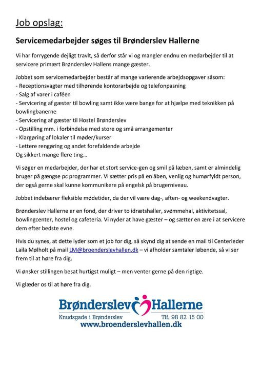 Opslagstavlen: Nyeste opdateringer fra Brønderslev