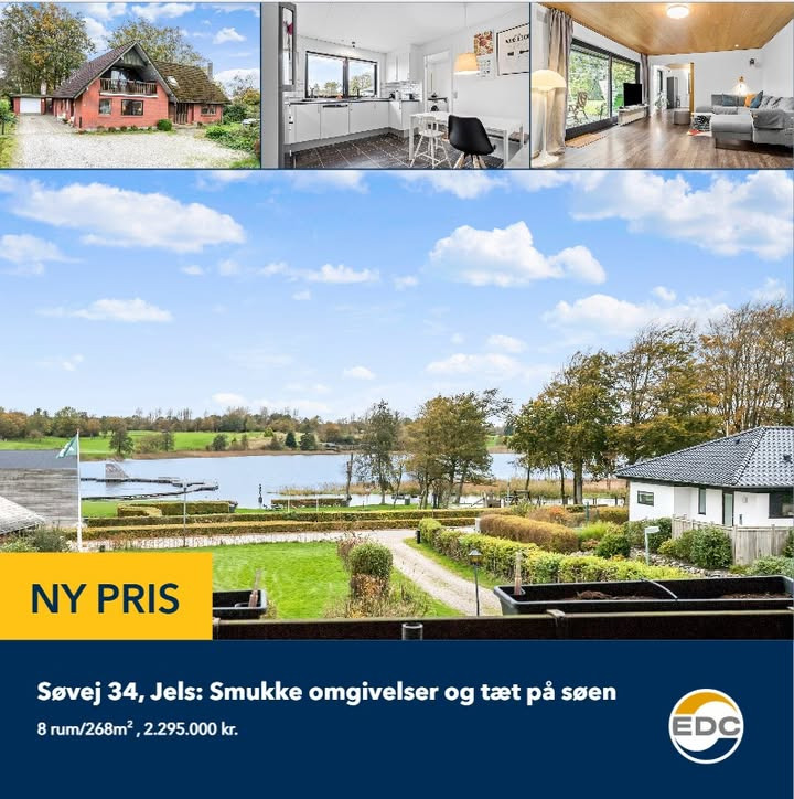 Ny pris på villa ved vandet i Jels: EDC Vejen præsenterer Søvej 34 til 2.295.000 kr.